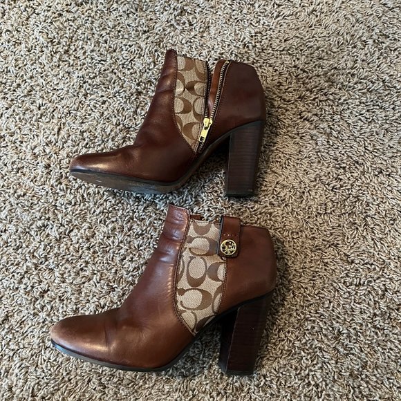 Brown Coach Booties - Picture 2 of 8